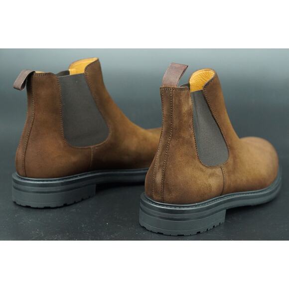 Magnanni Bonn Chelsea Mid Brown Men's Ankle Boot Size 10 New $399 - Picture 7 of 12